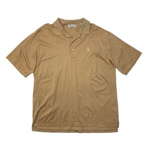 Vardon Polo Shirt Mens XL Extra Large Gold Triple Mercerized Cotton Droptail Hem